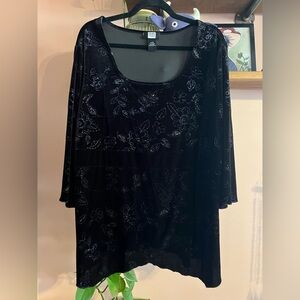 Studio 1940 Velvet Accent Whimsigoth Vintage Top 22/24